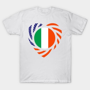 Irish American Multinational Patriot Flag (Heart) T-Shirt